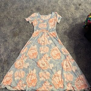 Pastel floral maxi dress